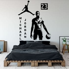 Adesivi murali giocatore di basket michael jordan