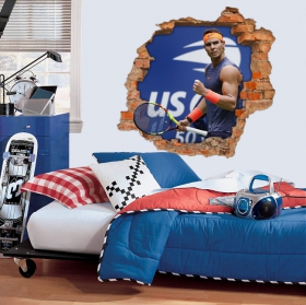 Vinile e adesivi 3d tennis rafael nadal