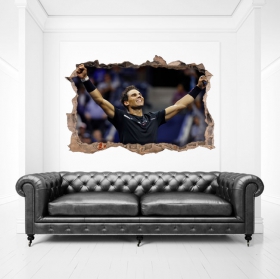 Vinili foro parete 3d tennis rafa nadal