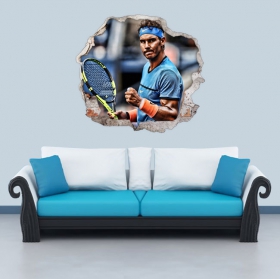 Vinili parete 3d tennis rafa nadal