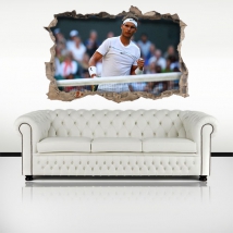 Adesivi murali tennis rafa nadal 3d