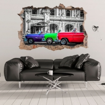 Vinili 3d auto retrò cubane