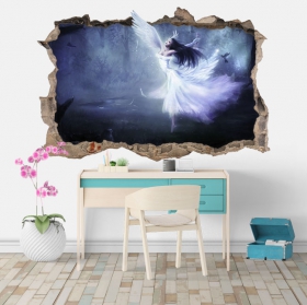 Vinile 3d illustrazione la danza della donna angelo