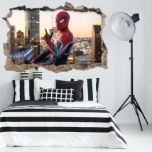 Adesivi murali spider-man miles morales 3d