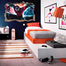 Vinile e adesivi 3d marvel spider-man miles morales