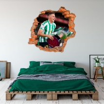 Buco in vinile 3d calcio real betis balompié