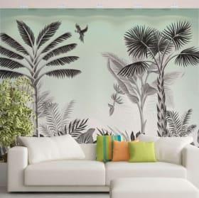 Murales della giungla tropicale