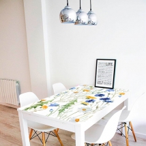 Vinile decorativo fiori per decorare le tavole