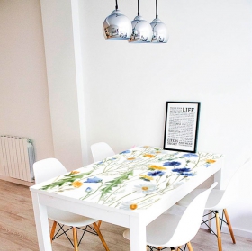 Vinile decorativo fiori per decorare le tavole