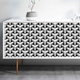 Vinile ad effetto ottico per decorare mobili o armadi