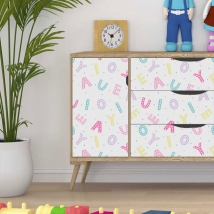 Vinile per decorare mobili o armadi lettere dell'alfabeto