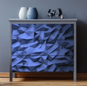 Vinili per decorare mobili e armadi geometria 3d