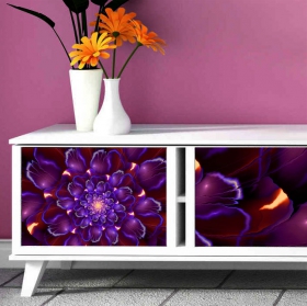 Vinili fiore frattale per decorare mobili o armadi