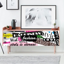 Vinile per mobili o armadi collage di moda e stile