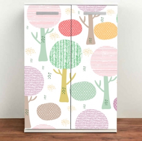 Vinili per mobili o armadi alberi colorati
