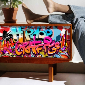 Vinili graffiti per mobili o armadi