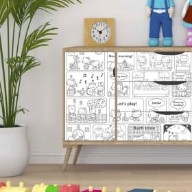 Vinili hello kitty per mobili o armadi