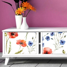 Vinili fiori per mobili e armadi