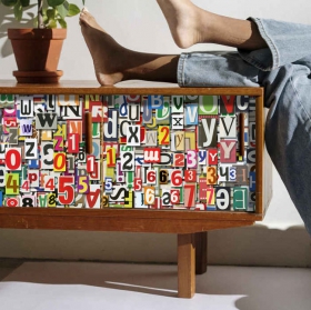 Vinili per mobili e armadi lettere collage