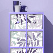 Vinili fiori e foglie per mobili e armadi