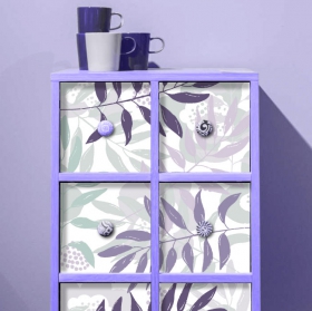 Vinili fiori e foglie per mobili e armadi