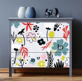 Vinili fiori per decorare mobili o armadi