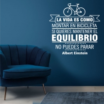 Frase in vinile andare in bicicletta albert einstein