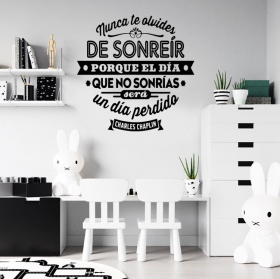 Vinili frase motivazionale carlo chaplin
