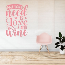 Vinili frase inglese all you need is love and wine