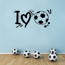 Vinili decorativi i love calcio