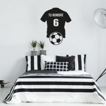 Vinili calcio nome personalizzato e numero di maglia
