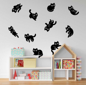 Adesivi decorativi gatti fluttuant