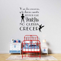 Adesivi e vinili decorativi con frasi di peter pan