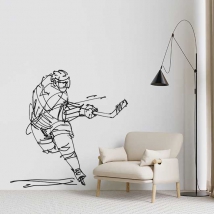 Adesivi decorativi e vinili: silhouette giocatore di hockey