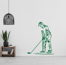Vinili decorativi sportivi: movimento di swing del giocatore di golf