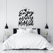 Vinile decorativo di frasi motivazionali "enjoy every moment"