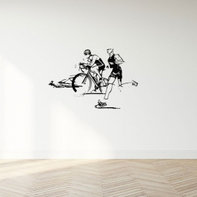Gare di triathlon in vinile adesivo