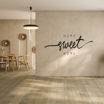 Adesivi in ​​vinile con la frase home sweet home