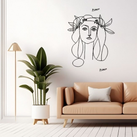 Schizzo adesivo in vinile di donna picasso