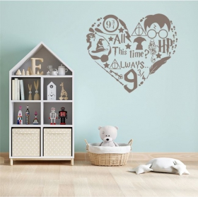 Frasi di adesivi in ​​vinile con cuore harry potter