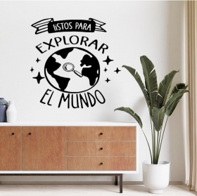 Frasi adesive in vinile pronte per esplorare il mondo