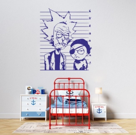 Vinile decorativo rick e morty arrestati