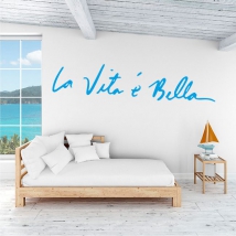 Frasi adesive in vinile la vita e vella