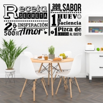 Adesivi da parete cucina ricetta segreta
