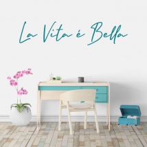 Frasi adesive in vinile la vita e vella