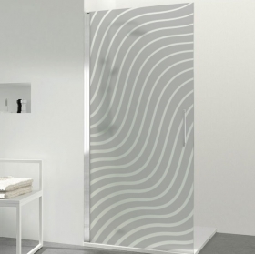 Adesivi in ​​vinile ondulati per box doccia