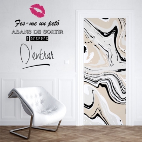 Adesivi in ​​vinile con la frase baciami prima di andartene in catalano